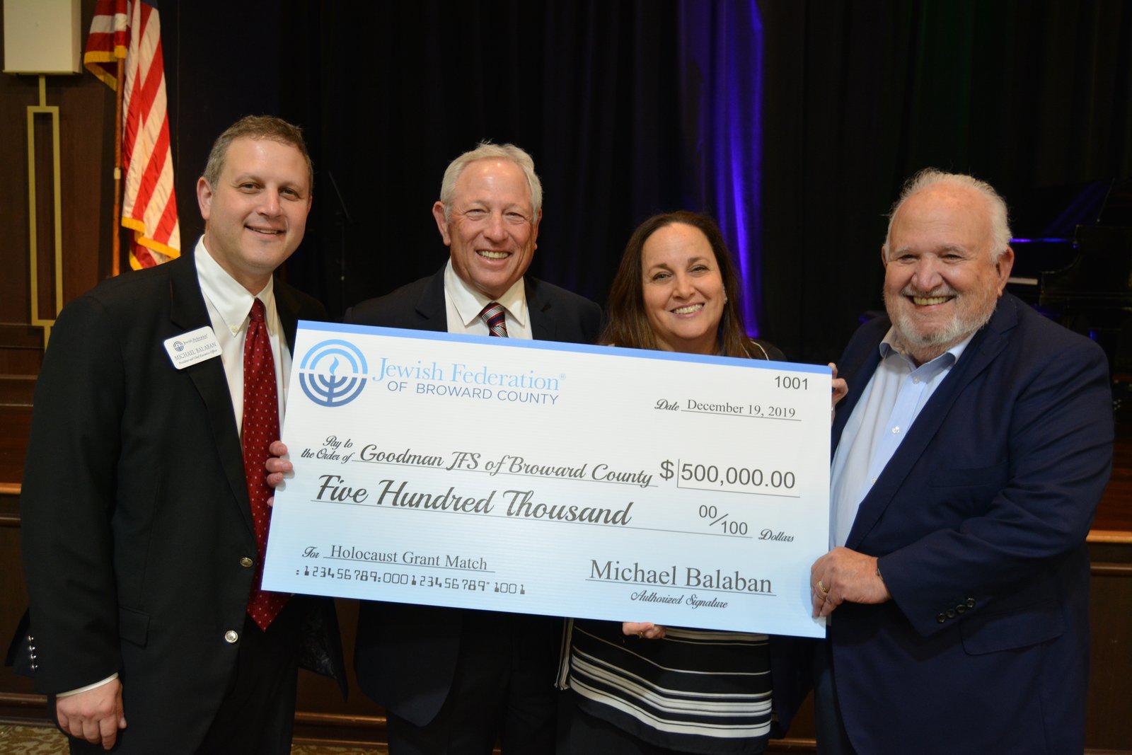Broward Jewish Federation’s $500,000 grant match to assist Holocaust survivors